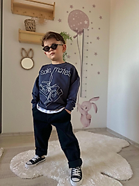 Erkek çocuk siyah jean takım
