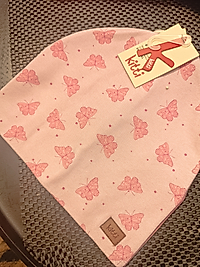 Kız çocuk kelebekli penye bere 4-8 yaş arası