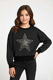 Kız çocuk zımba detaylı siyah sweet