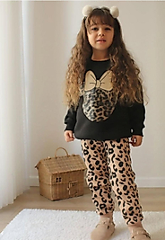 Leoparlı kız çocuk takım