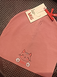 Kız çocuk kedili penye bere 4-8 yaş arası