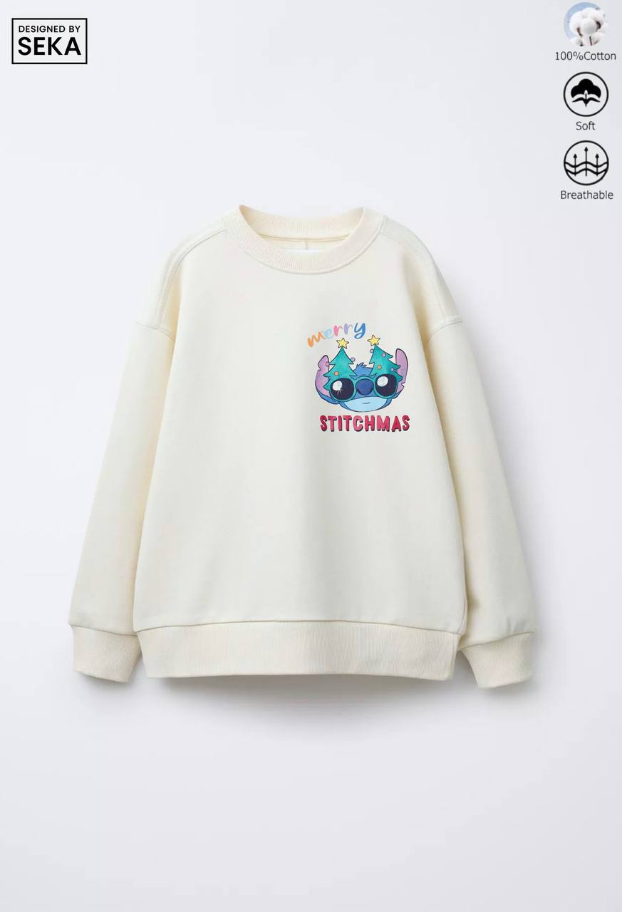 Stitch baskılı sweatshirt