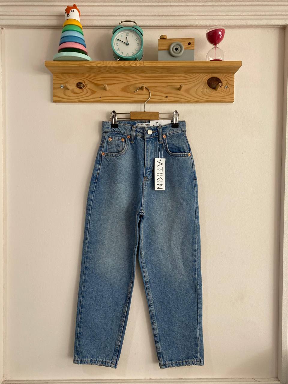 Kız çocuk eskitme jean pantolon