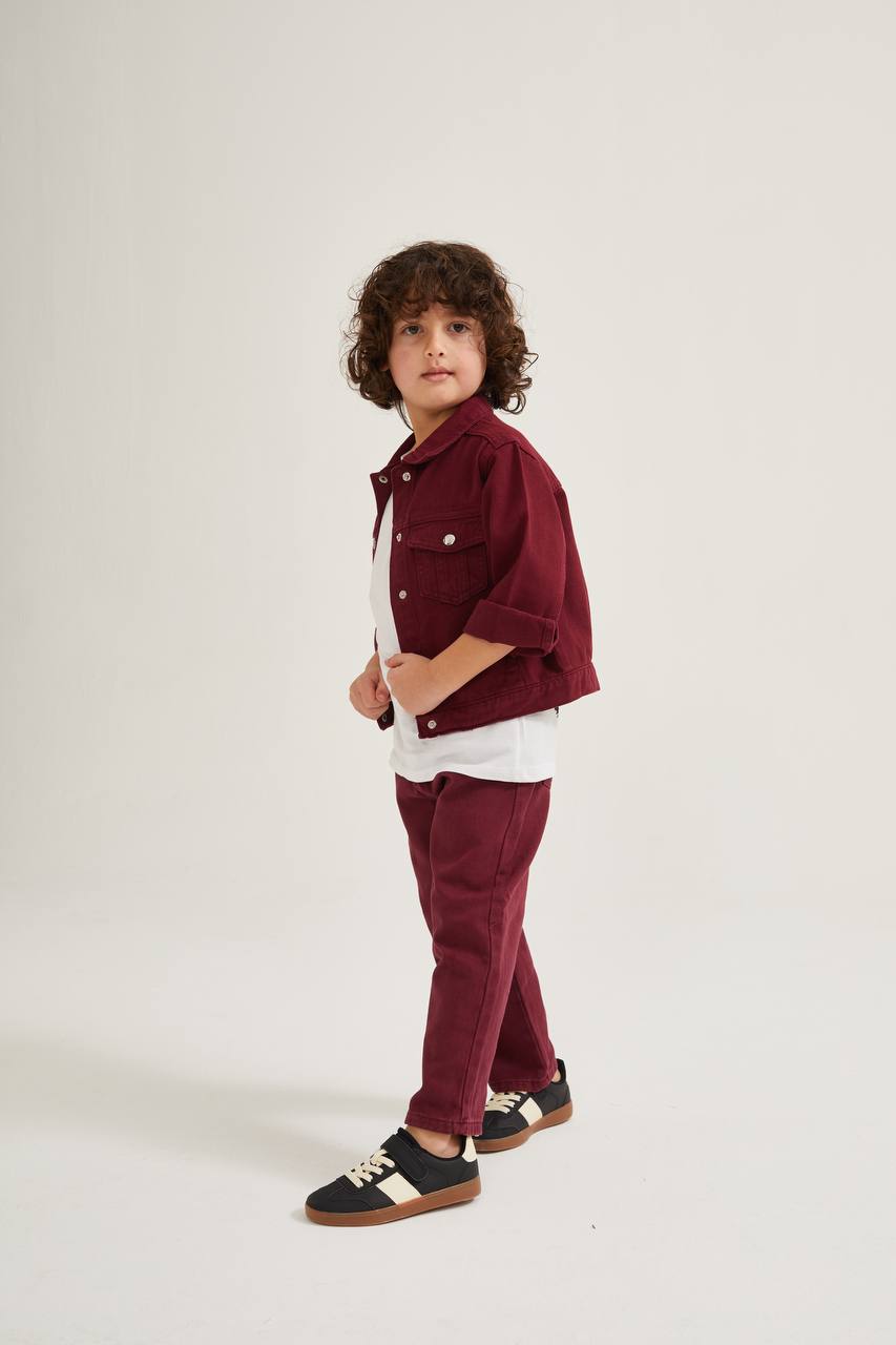 Bordo pantolon ceket takım