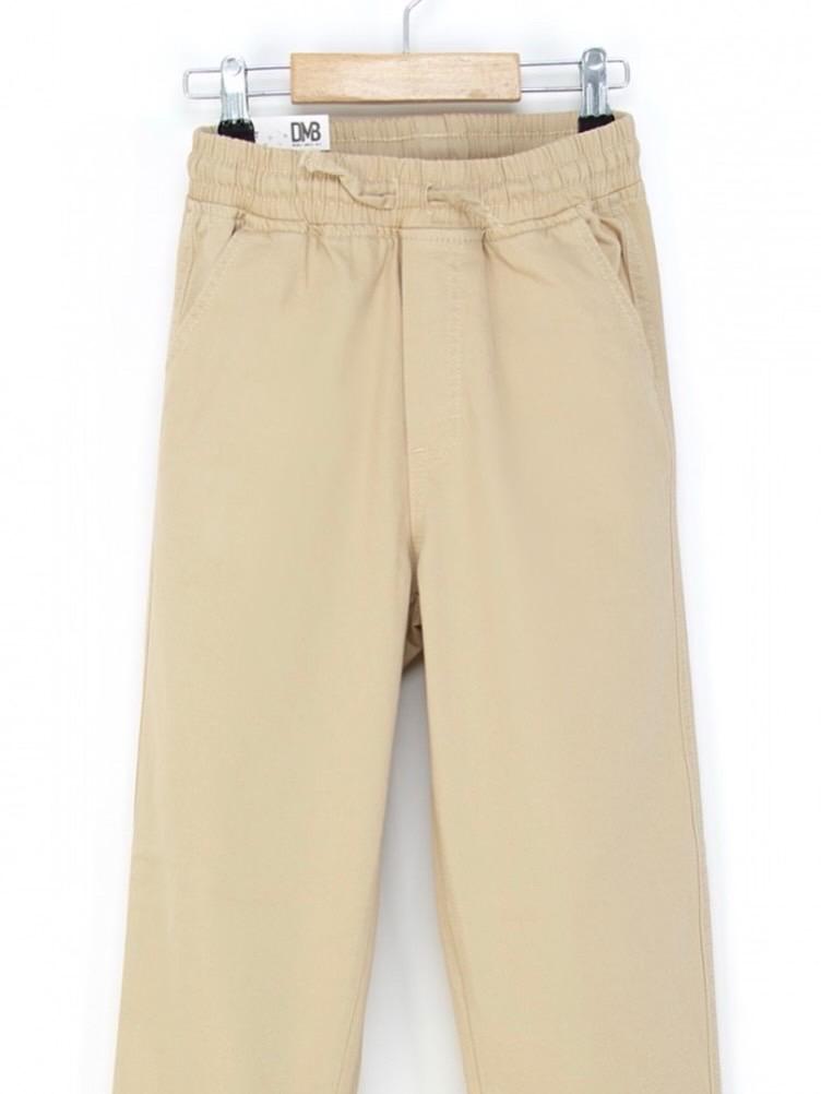 Krem ince gabardin pantolon