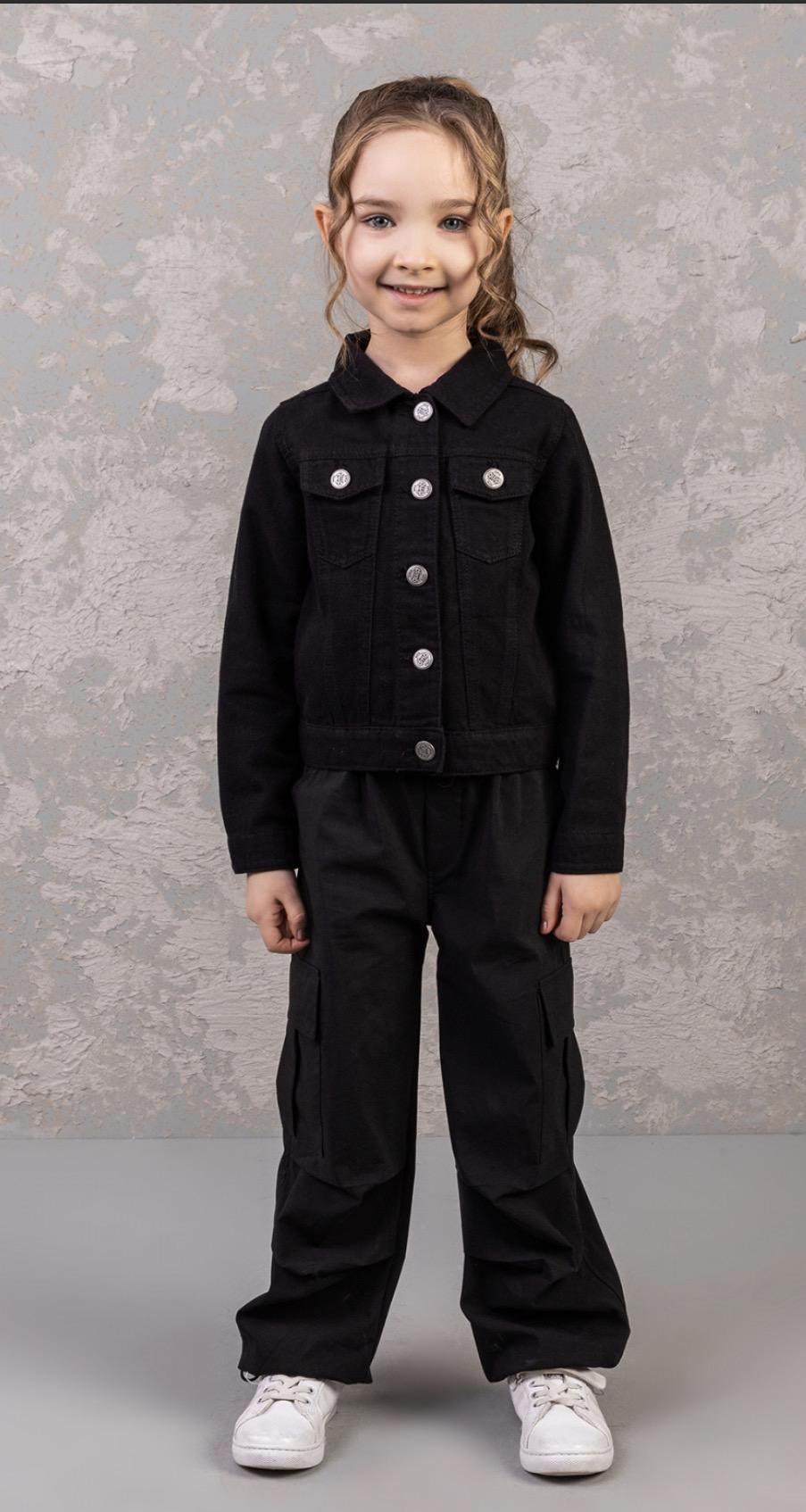 Kız Siyah jean ceket